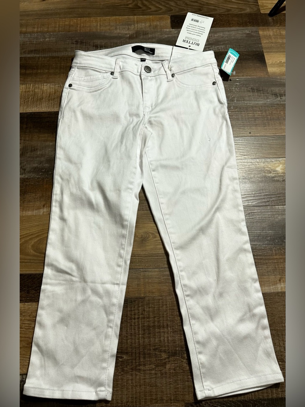 1822 Butter Denim Jeans White crop Skinny size 8/29